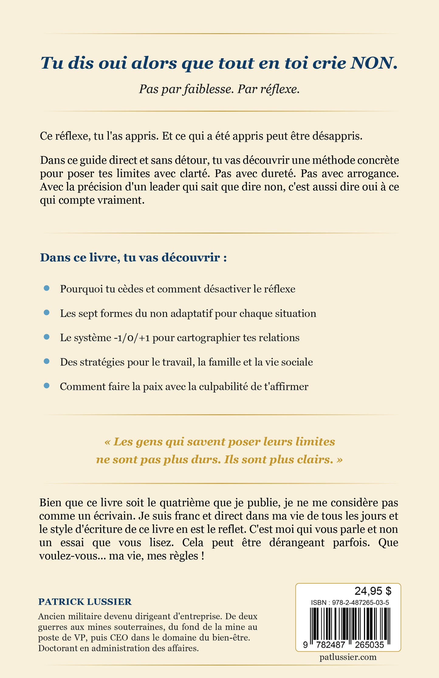 Livre "Ta vie, tes règles : L’art de poser ses limites"